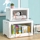Transparent Double Door Folding Clothes Storage Cabinet