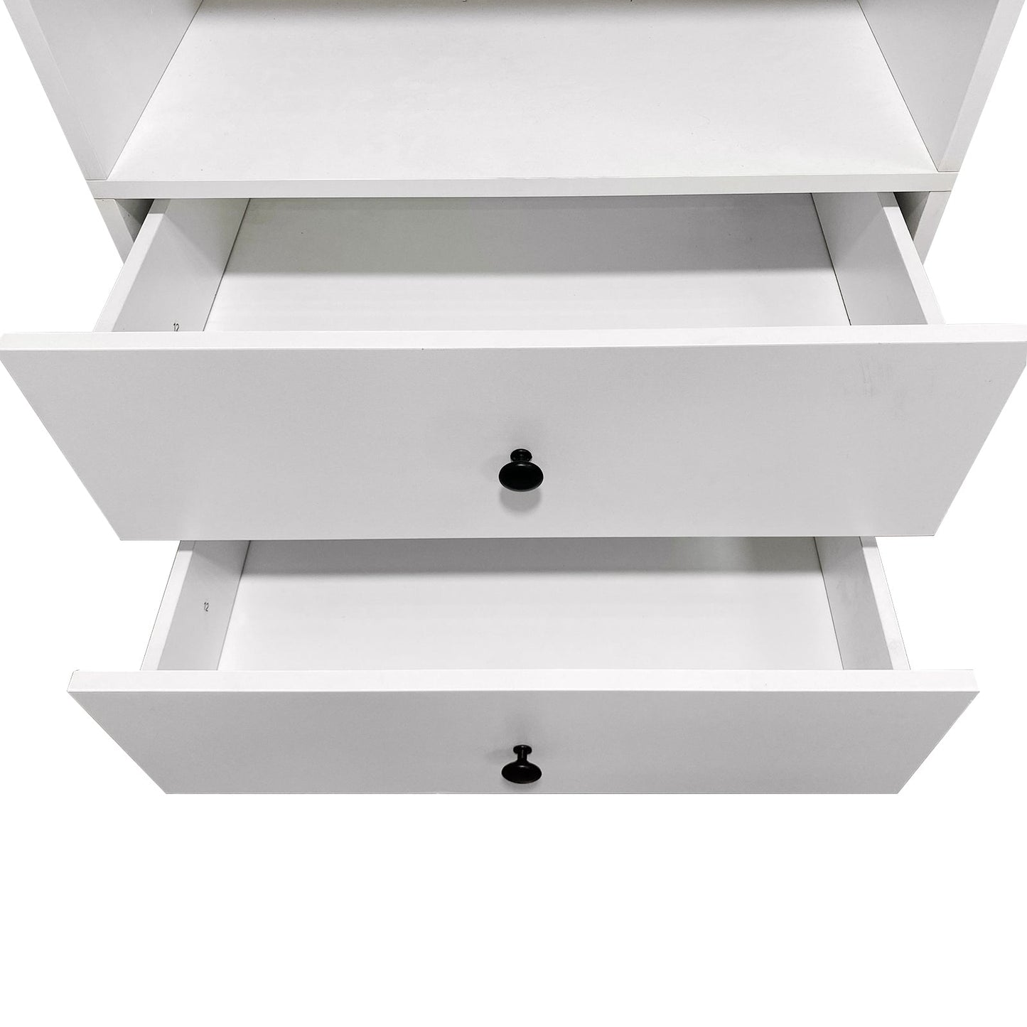 B4 Modular Closet System Wall Mounted Shelves Walk in Clothes Storage Cabinet Shelving Built in Closet Organizer for Bedroom White 31.49''W x 16.04''D x 47.24''H