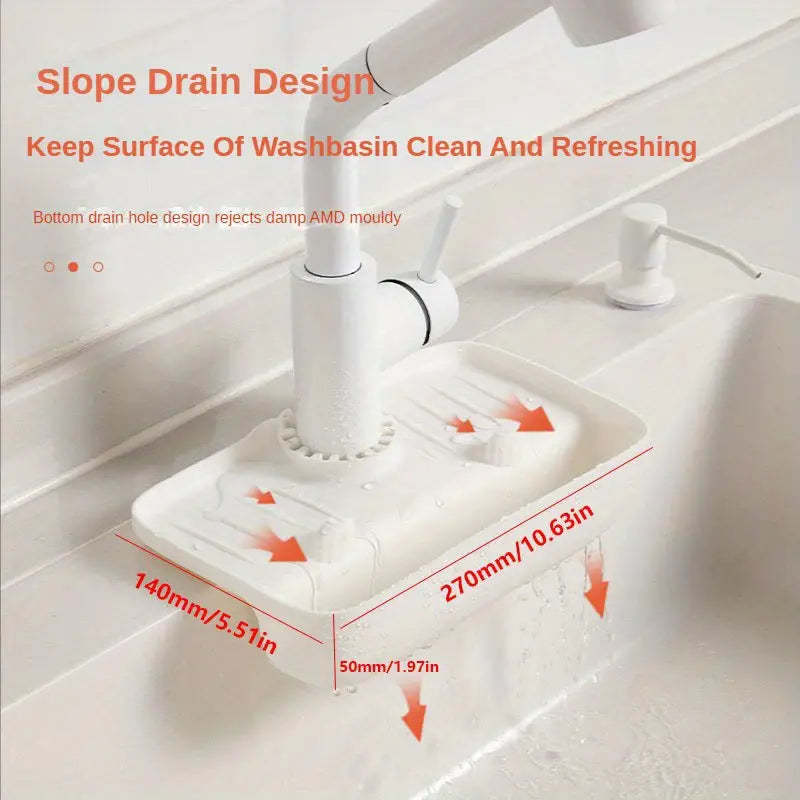 Non-Slip Faucet Splash Proof Drain Rack Pad