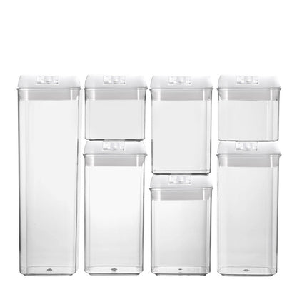 Seven-Piece Plastic Food Storage Container Set