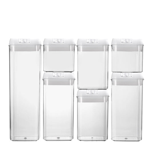 Seven-Piece Plastic Food Storage Container Set