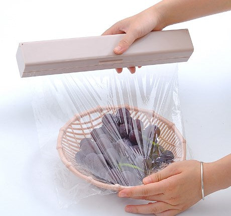 Food Wrap Cutter Box with Hidden Stainless Steel Blade