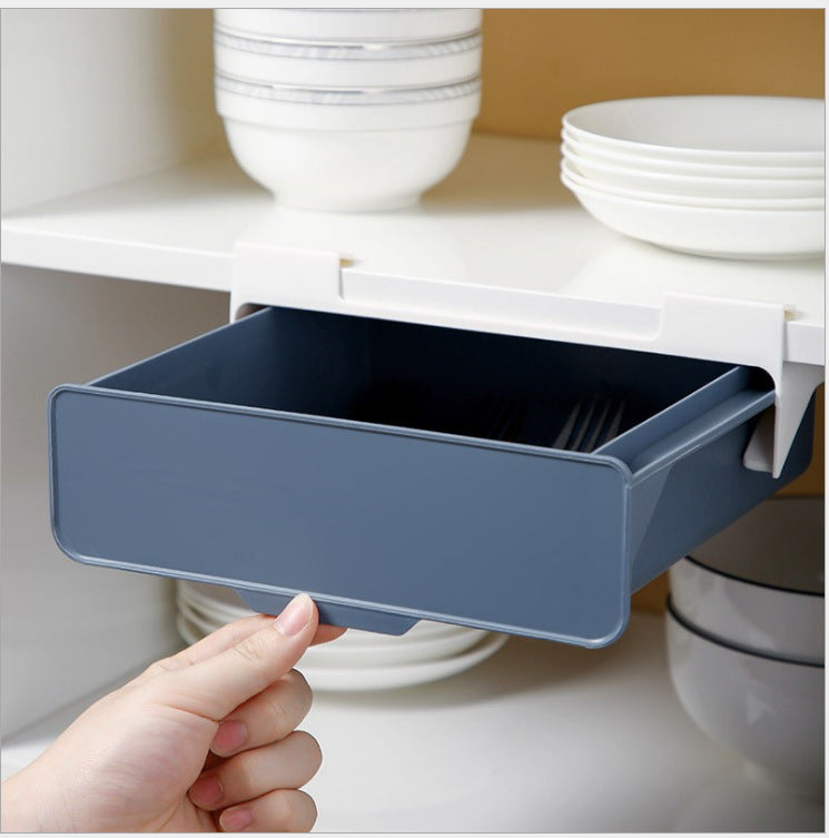 Kitchen Hanging Hook Storage Rack with Drawer Organizer
