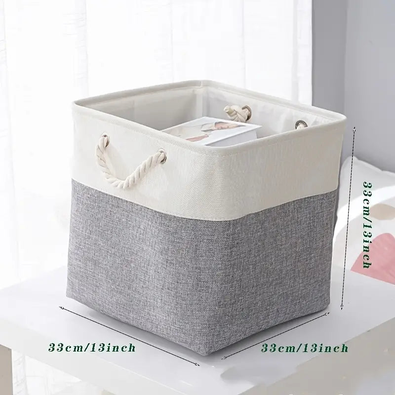 Foldable Linen Storage Basket - Dustproof & Durable