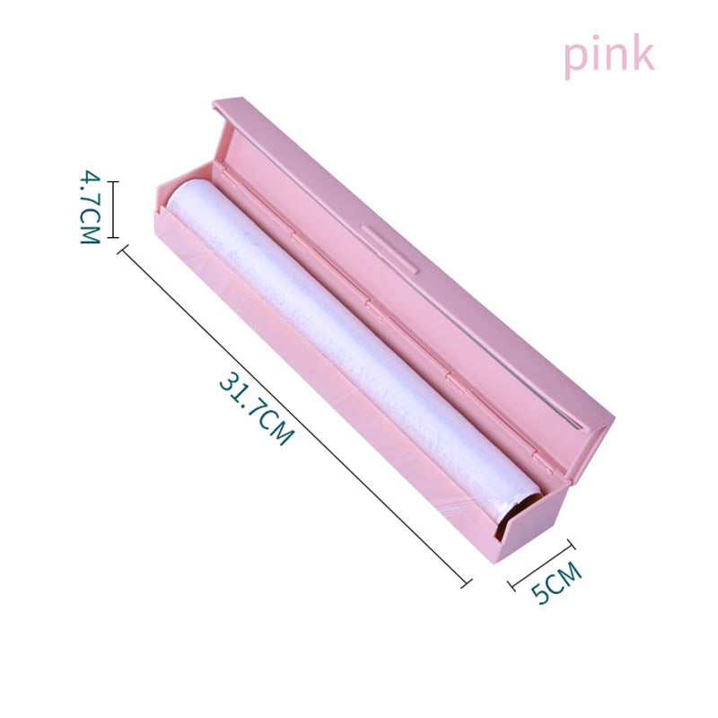 Food Wrap Cutter Box with Hidden Stainless Steel Blade