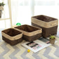 Cotton Linen Desktop Storage Basket for Organizing