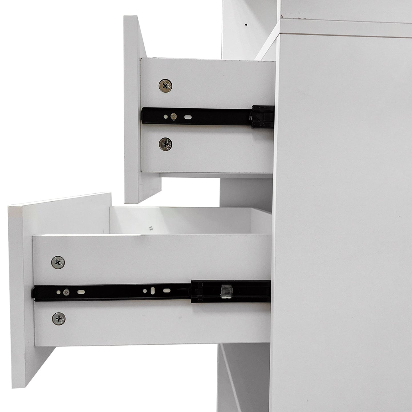 B4 Modular Closet System Wall Mounted Shelves Walk in Clothes Storage Cabinet Shelving Built in Closet Organizer for Bedroom White 31.49''W x 16.04''D x 47.24''H